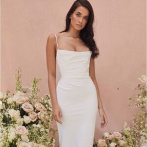 House of CB MARGAUX IVORY DRAPED BRIDAL GOWN - LIMITED EDITION L+